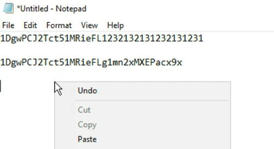 Diamotrix replaces Bitcoin address in the clipboard
