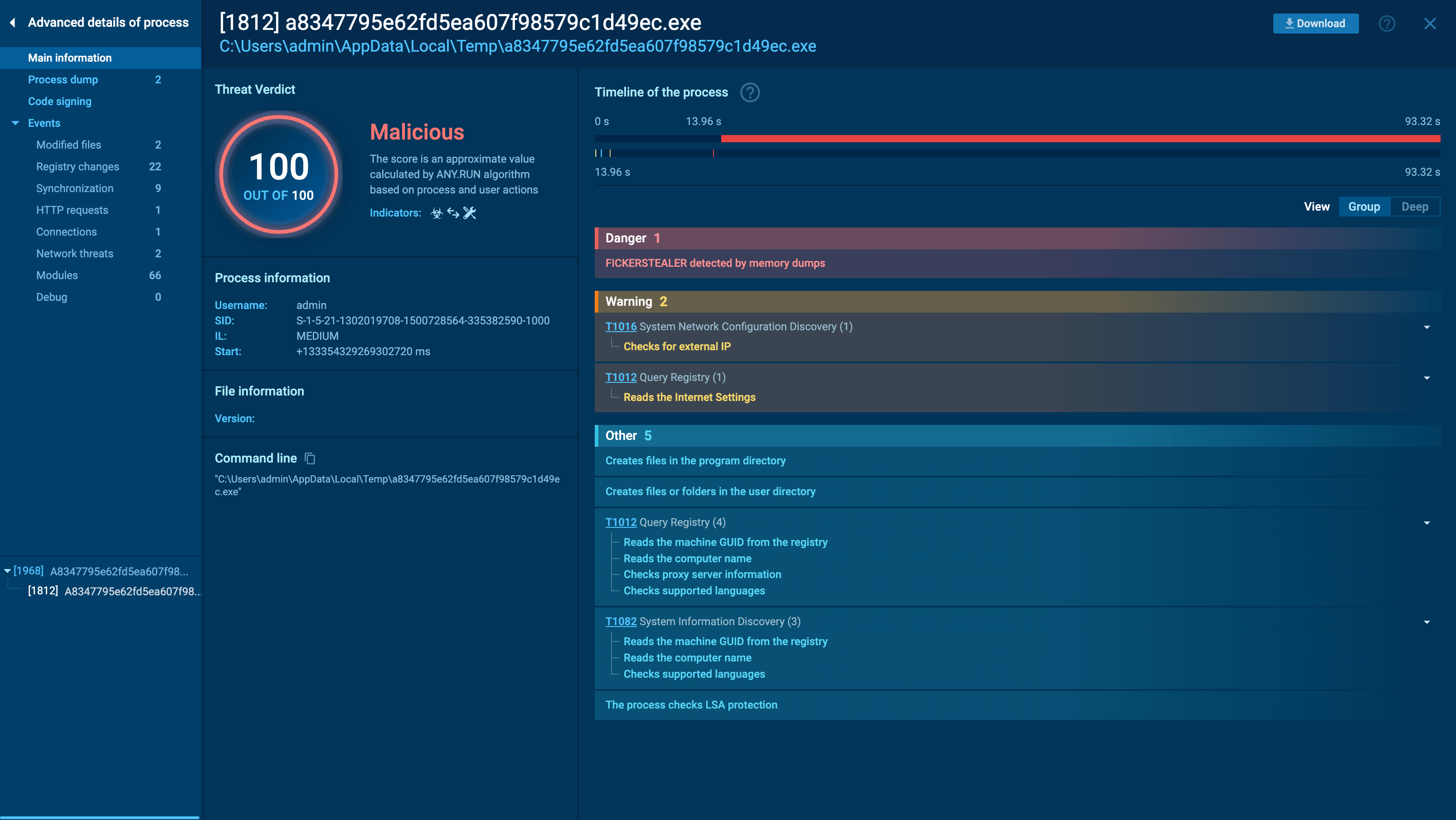 Ficker Stealer analysis in ANY.RUN