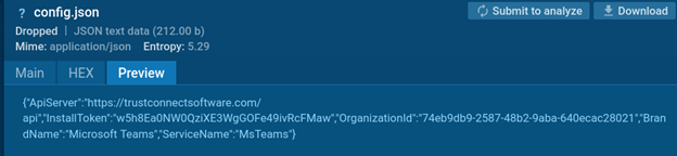 TrustConnect configuration file